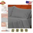 Luxury Dark Grey Striped Egyptian Cotton Split King Sheet Set - 600 Thread Count