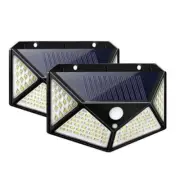 LED Work Light Solar Power 100 PIR Motion Sensor Outdoor Security Wall Lamp
