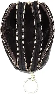 [TINEASUR] Cowhide Wallet Coin Purse Key Ring Small Change for Girls Ladies Holiday Present