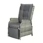 Recliner Chairs with Adjustable Footrest Grey