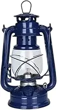 Kerosene Lamp, 25cm Vintage Hanging Hurricane Lamps, Retro Oil Burning Tent Lantern, Antique Table Lamps for Outdoor Camping Farmhouse Lighting Decoration (Black)