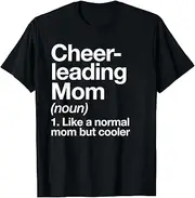 [X.Style] Cheerleading Mom Definition Funny & Sassy Sports ds181 T-Shirt (S) Black