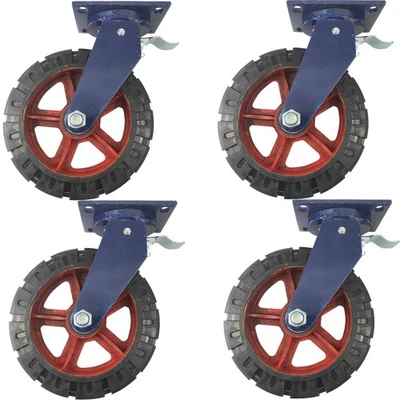 4x Super Heavy Duty Caster Wheel 12Inch Industrial Castor Swivel&Brake 1200kg ea