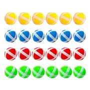 24Pcs Fabric Dart Board Sticky Balls Dart Hook and Loop Balls Darts Game Accessories Assorted Color 3.40X3.40X3.40CM