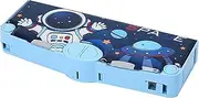 Cute Cartoon Space Pencil Case for Boys,Pop Up Multifunctional Pencil Box with Sharpener,Schedule,School Supplies,Durable Kids Pencil Pouch with Compartments