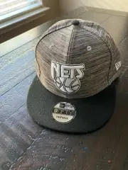 New Jersey Nets Cap Snapback Hat Men's Nine Fifty New Era grey