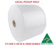 375 mm x 100 M Bubble Wrap Roll New Bubblewrap Clear 10mm Bubbles-Local Pickup