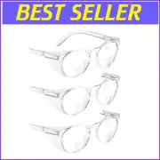 Scratch-Proof Polycarbonate Safety Glasses with Anti-Fog Coating & Side Shields