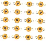 [SHINEOFI] Daisy Accessories Paw Charm Vintage Decor Jewelry Making Accessories Necklaces Earring Making Pendant Gemstones Daisy Jewelry Charms Ornaments Pendants Bracelets Yellow