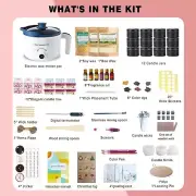Complete Candle Making Kit with Electric Wax Melting Pot DIY Wax Melting Set