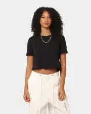 [JORDAN] Jordan Women's Knit T-shirt Black - Size 16 (2XL) 16 (2XL) Black