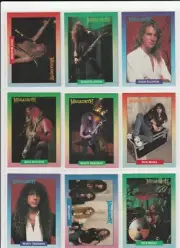 MEGADETH curated lot (9); Brockum Rock Cards 1991; thrash metal; NM; scans