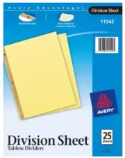 Avery Ave-11542 Gold Line 3-hole Reinforced Sheet Dividers
