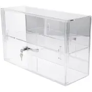 Plymor Acrylic Locking Case w/ Sliding Back, 1 Shelf (Mirrored) 13" x 21" x 7.5"