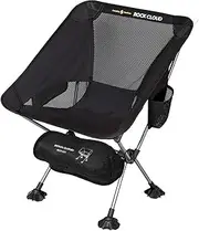 ROCK CLOUD Portable Camping Chair Ultralight Compact Folding Chairs Lightweight Veranda Chair Folding Chair for Camp Outdoor Hiking Picnic Garden Backpacking Lawn,Beach (1, Black-Basic)