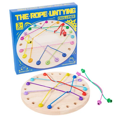 Brainy Knots Rope Untangling Table Logic Puzzle Board Game Family Fun Parent-kid