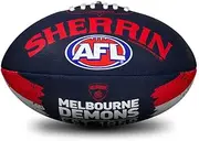 Sherrin AFL Melbourne Demons Song Football, Size 2
