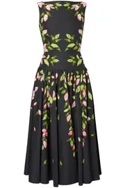 [ERDEM] SLEEVELESS MIDI DRESS UK 12 BLACK