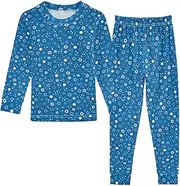 [Joisal] Hanukkah Menorah Dreidels Candles Stars Cotton Pajamas 2 Piece Pj Set Christmas Pjs for 18 Months, Hanukkah Stars Blue, 6 Years