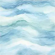 HAOKHOME Peel and Stick Wallpaper Wave Wall Paper Coastal Removable for Bathroom Blue Contact Paper 17.7in x 9.8ft