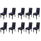 10 Pack Chair Covers for Dining Room, Navy Blue Stretch Kitchen Dining Chair ...