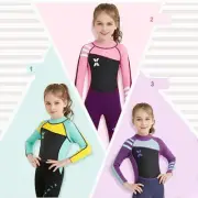 2.5MM Kids Girls Diving Wetsuit One-Piece Full Length Quick Dry Anti UV Swimsuit