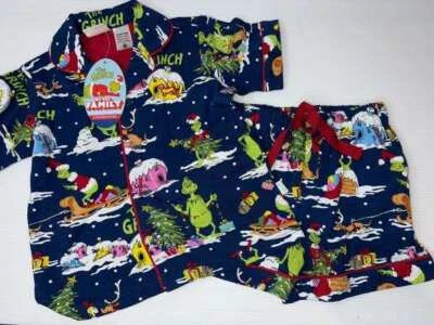 NWT PETER ALEXANDER KIDS GRINCH CHRISTMAS PYJAMA SET SIZE 4