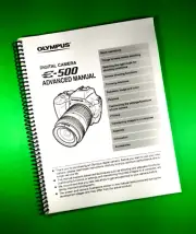 Owners Manual for Olympus Evolt E-500 Camera 216 Pages W/Clear Covers!