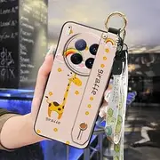 Phone Case Compatible with Tecno Camon40 Premier/CM8, Anti-dust Durable Kickstand Silicone Wristband Protective Wrist Strap Fashion Design