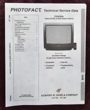 Sams Photofact 3688 Service Manual for Toshiba CF27E30, CL29E36