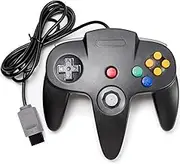 Classic N64 Controller, kiwitatá Retro Wired Controller Gamepad Joystick for Nintendo 64 N64 Console Video Games System Black