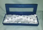 Oleg Cassini Crystal Menorah With Silver Plated Candle Holders Never Used Cond.