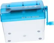 TEHAUX Desktop Paper Shredder Manual Shredder for Home Office Waste Basket Blue Abs Secure Document Shredding