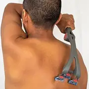 BackRover Back Shaver for Men | Razor Extension Handle for 3 5-Blade Cartridges to Shave Your Back | Fits Gillette Fusion, ProGlide, SkinGuard, ProShield, & Schick Hydro Connect | No More Dull Blades