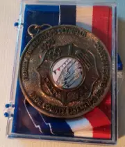NIB~FLORIDA FIREFIGHTERS OLYMPIAD MEDALLION ~1993~DADE COUNTY BENEVOLENT ASSO.
