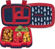[Bentgo] Kids Prints Leak-Proof, 5-Compartment Bento-Style Kids Lunch Box - Ideal Portion Sizes for Ages 3 to 7 - BPA-Free, Dishwasher Safe, Food-Safe Materials (Rocket)