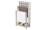Giantex 3-Tier Wooden Towel Rack Freestanding Towel Drying Holder Storage Shelf White