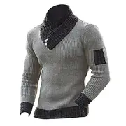 Men's Pullover Sweater Jumper Turtleneck Sweater Knit Sweater Ribbed Cable Knit Regular Basic Color Block Turtleneck Keep Warm Modern Contemporary Daily Wear G