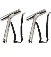 2X Marine Boat Fishing Rod Holder Stainless Steel Outrigger Rod Rack Boat/Yacht