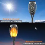 SEC Outdoor LED Solar Power Torch Flame Lights Landscape Lawn Garden Pathway