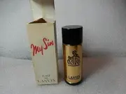 Vintage Eau de Lanvin MY SIN Perfume 1 1/3 oz Gold Tone Splash Bottle/ PARFUMS
