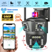 9MP Wireless 2.4G WIFI IP Cam Outdoor Home CCTV Security Camera PTZ+32GB SD Card