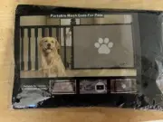Pet Dog Safety Gate Infant Baby Mesh Black Fence Portable