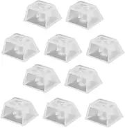 CHICAMPERA 10Pcs Translucent Keycap for Mechanical Keyboard Blank Protective Keycaps Enhance RGB Lighting Smooth Touch Durable Design for and Decoration