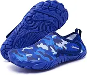 [Limberun] Water Shoes Barefoot Shoes Children's Bathing Shoes Children Boys Girls Swimming Shoes, Wzk3602 Blue, 34 EU