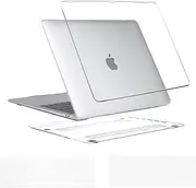 T Tersely Case for MacBook Pro 13 inch M2 2024 2023 2022 2021 2020-2016 Release A2338 M1 A2289 A2251 A2159 A1989 A1706 A1708, Plastic Hard Shell Cover & Keyboard Cover Skin - Clear