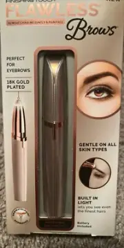 Finishing Touch Flawless Brows 18k Gold Plated Eyebrow Hair Remover Sealed