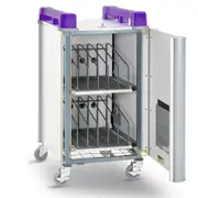 LapCabby 10 Vertical - 10-Device Mobile AC Charging Trolley for Laptops Chromebooks up to 17" - Vertical