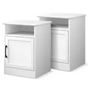 ALFORDSON Set of 2 Bedside Table Storage Cabinet Side End Nightstand White
