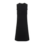 [Sportmax] Sportmax-Black Mirto Polyester Dress-Donna 42 IT
